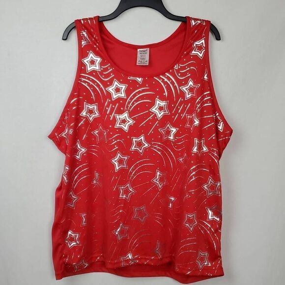 Spirit Halloween XL Red Stars Top - Picture 1 of 3